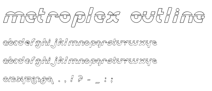 Metroplex Outline Laser font